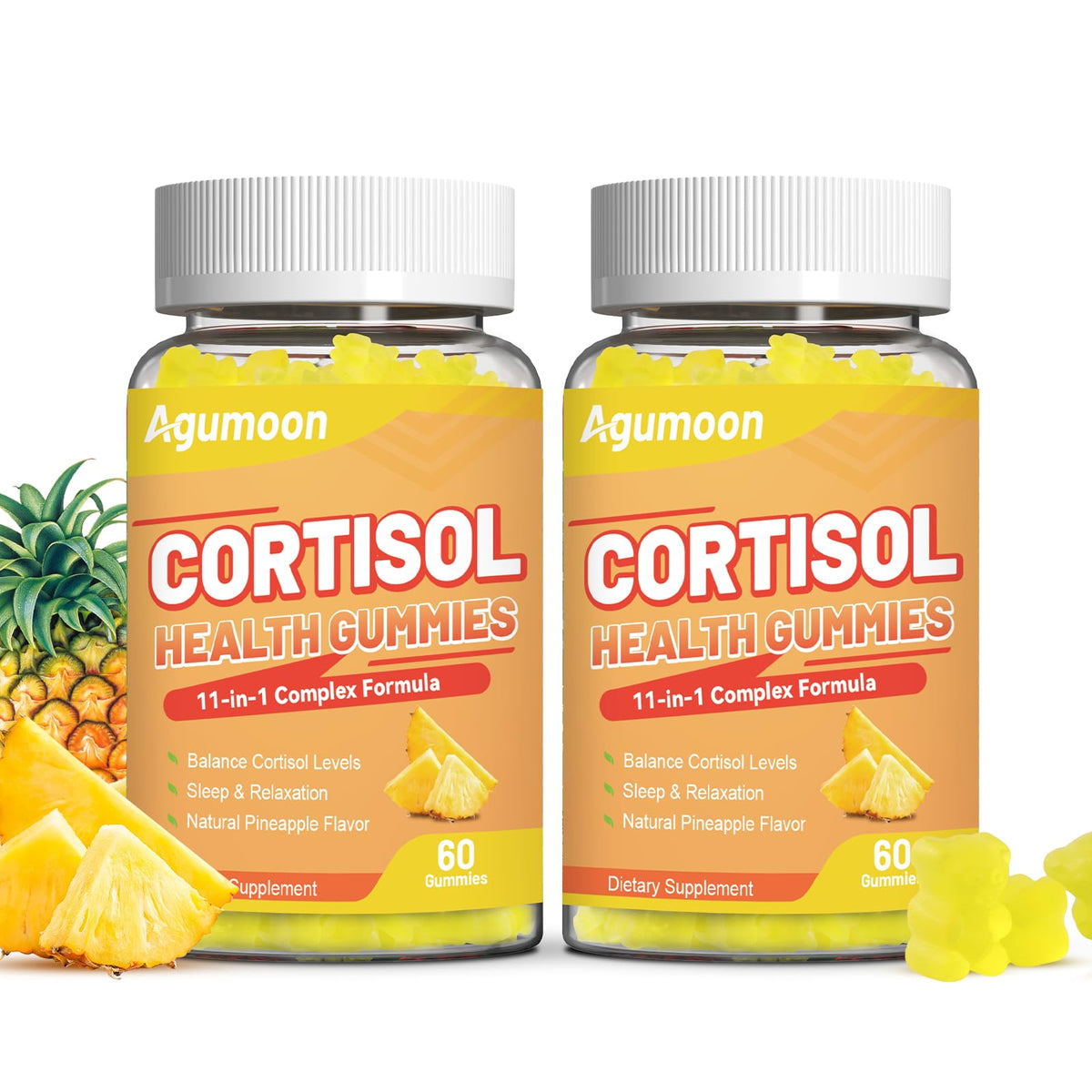 Agumoon Cortisol Gummies for Women, Cortisol Supplements with Ashwagandha, Magnesium, L-theanine, for Relaxation and Mood Support - 120 Gummies AgumoonBuy Supplements Australia