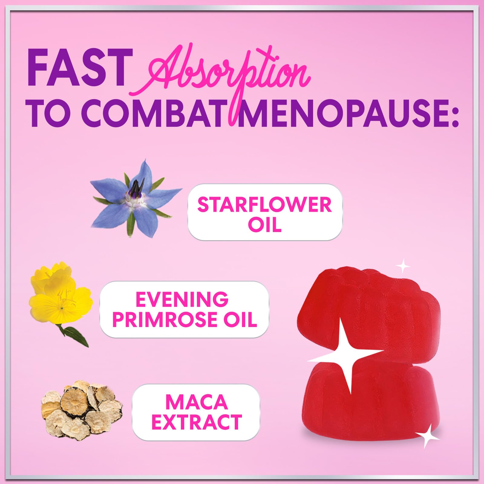 Menopause Supplements for Women - Complete Natural Mild Hot Flashes & Night Sweats Support, Multi Benefit Menopause Relief Gummy, Support for Balance & Energy, Gluten-Free & Non-GMO - 60 Gummies Hello Lovely!Buy Supplements Australia