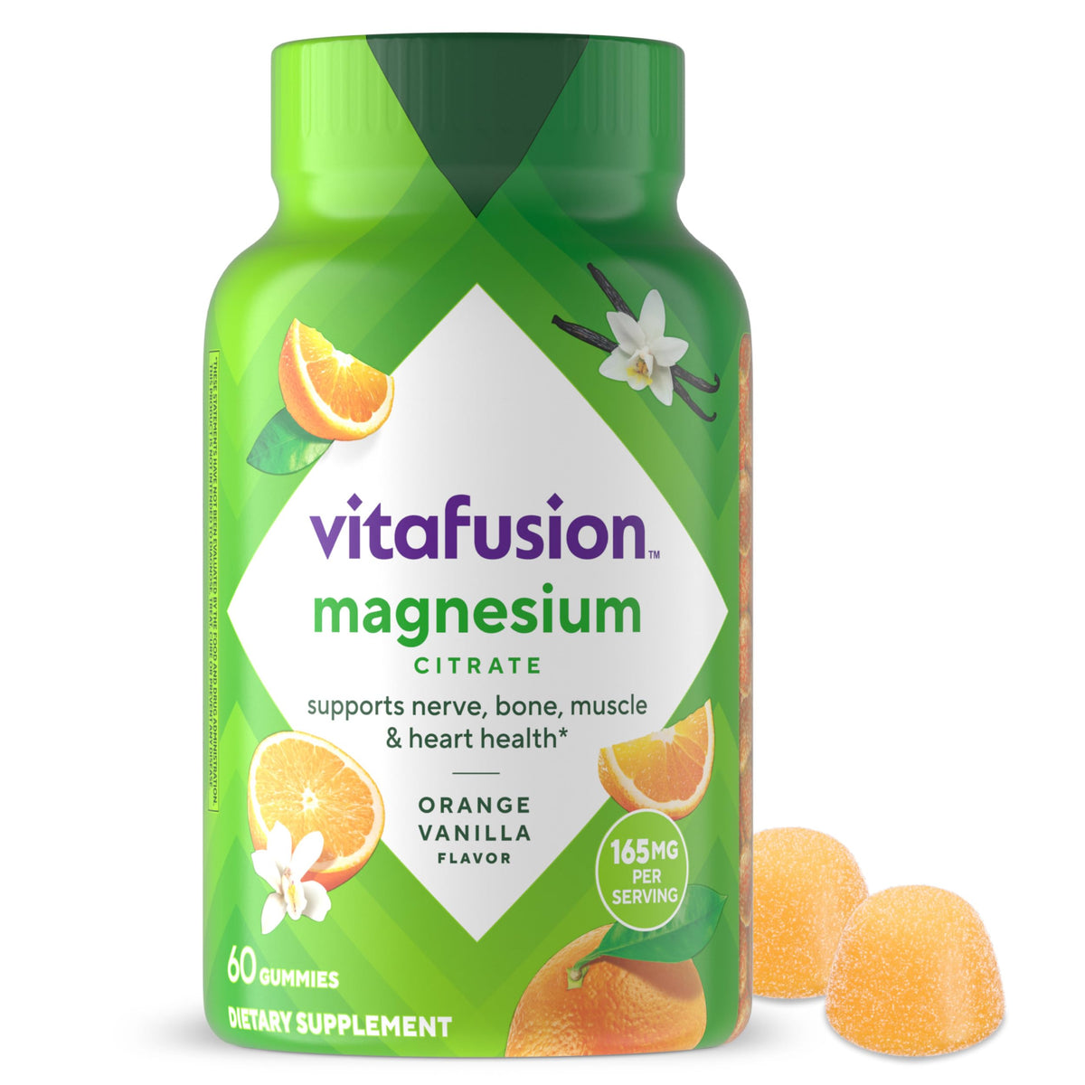 vitafusion Magnesium Gummy Supplement, Bring calm to your vitamin routine, Tropical Citrus Flavor, 60 Gummies VitafusionBuy Supplements Australia