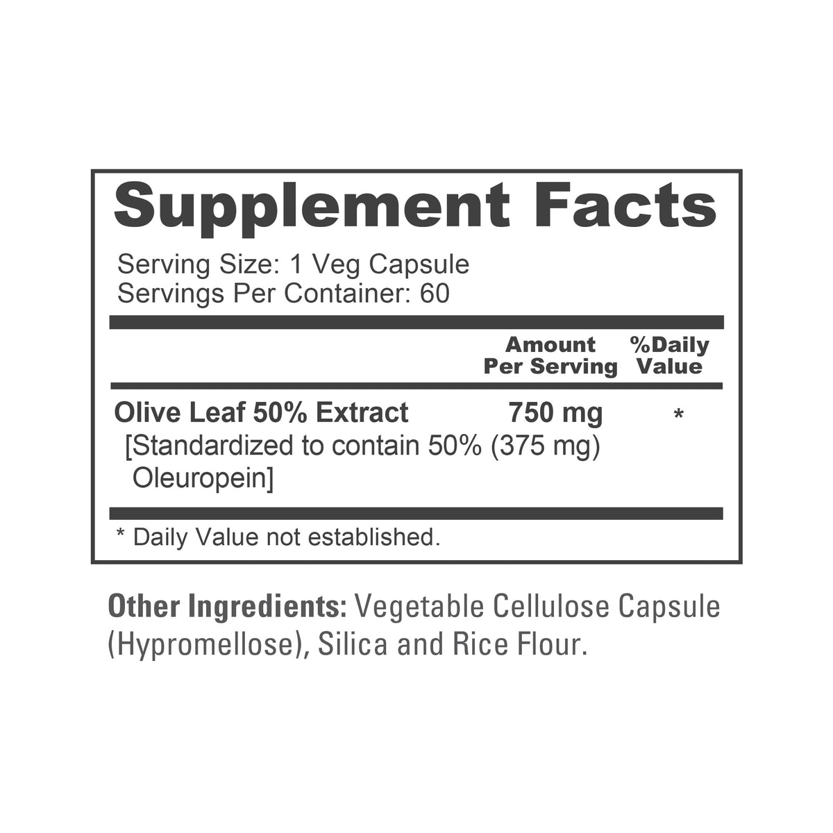 NusaPure Olive Leaf Extract 750 mg - 50% Oleuropein - Vegan and Vegetarian Non-GMO - Super Strength - No Oil - 60 Capsules NusaPureBuy Supplements Australia