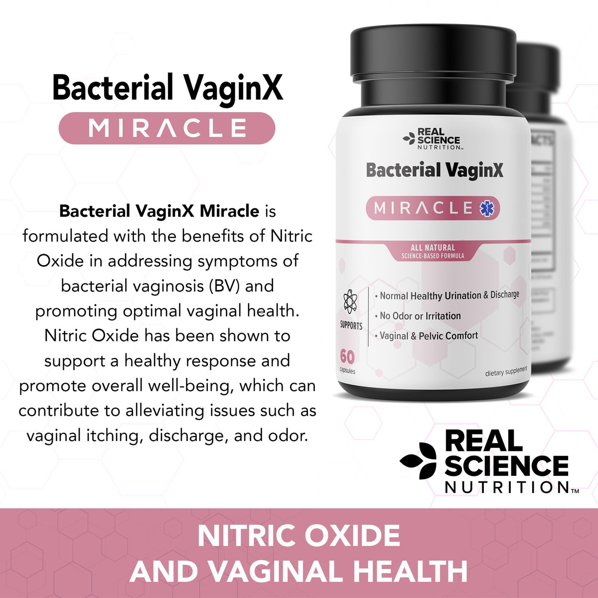 Real Science Nutrition Offers Bacterial VaginX Miracle - Nitric Oxide Enhanced Formulated Real Science NutritionBuy Supplements Australia