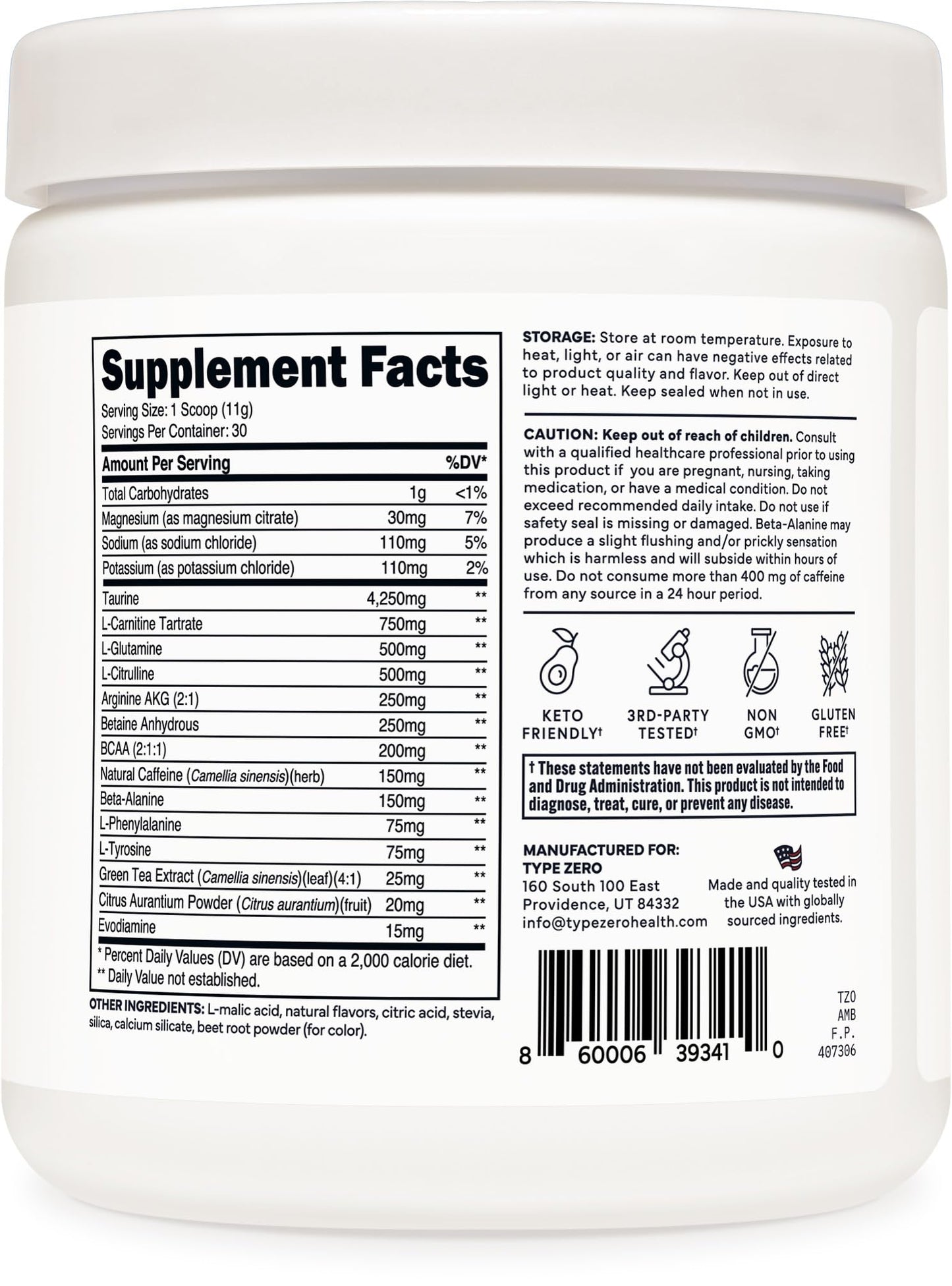 Type Zero AminoBurn (Watermelon Flavored) - Vegan Amino Acids BCAA Drink Sugar-Free Energy Drink Powder & Amino Acids Supplement - Natural Energy Type ZeroBuy Supplements Australia