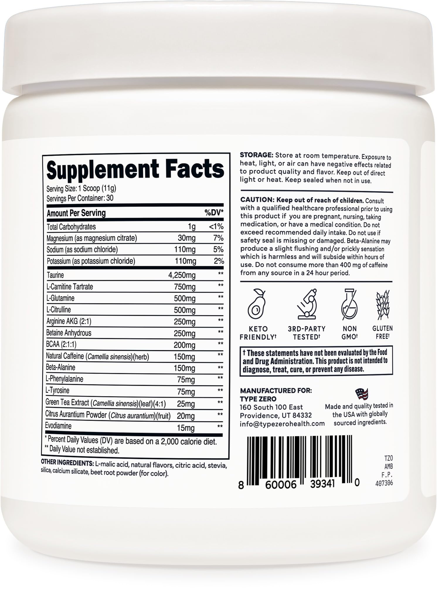 Type Zero AminoBurn (Watermelon Flavored) - Vegan Amino Acids BCAA Drink Sugar-Free Energy Drink Powder & Amino Acids Supplement - Natural Energy Type ZeroBuy Supplements Australia