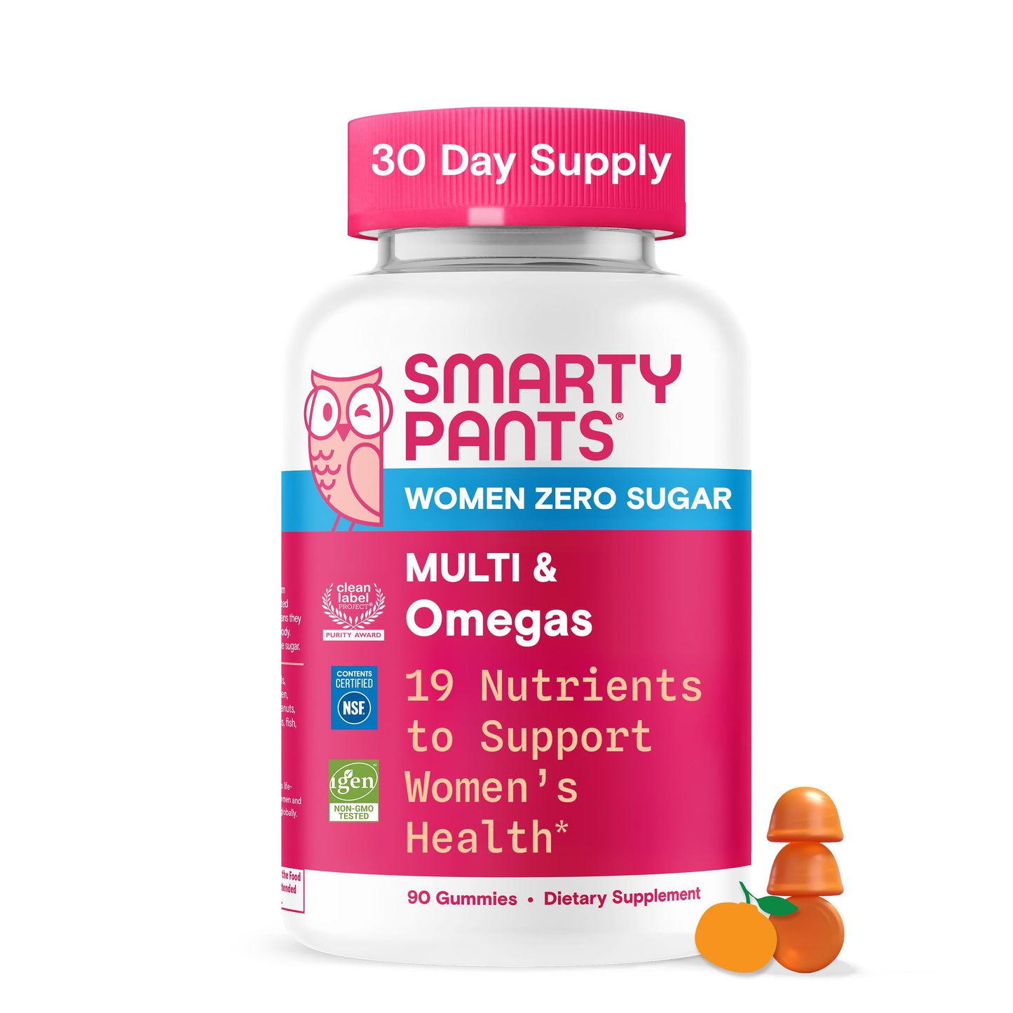 SmartyPants Zero Sugar Women’s Multivitamin Gummies: Biotin, Methylfolate, Omega 3 (ALA), Vitamin D3, C, Vitamin B12, B6, A, K, Zinc, Inositol SmartyPantsBuy Supplements Australia