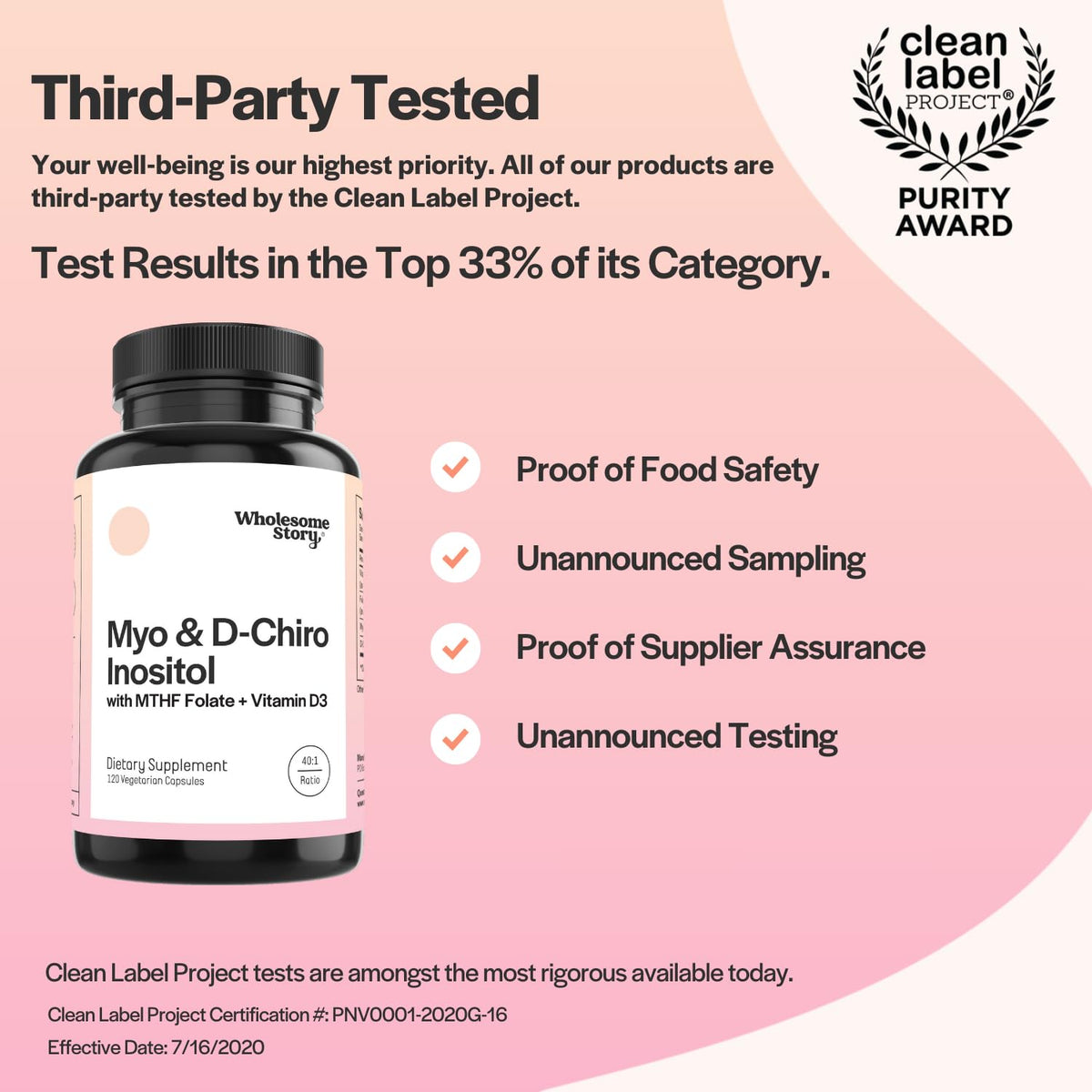 Myo-Inositol & D-Chiro Inositol Capsules with MTHF, Folate, Vitamin D| Support Wholesome StoryBuy Supplements Australia