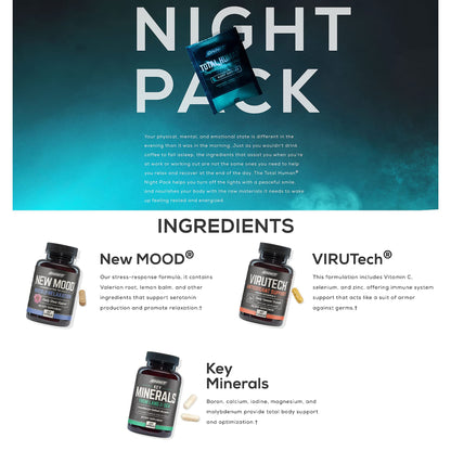 ONNIT Total Human Day and Night Vitamin Packs for Men and Women,Capsule, 30-Day ONNITBuy Supplements Australia