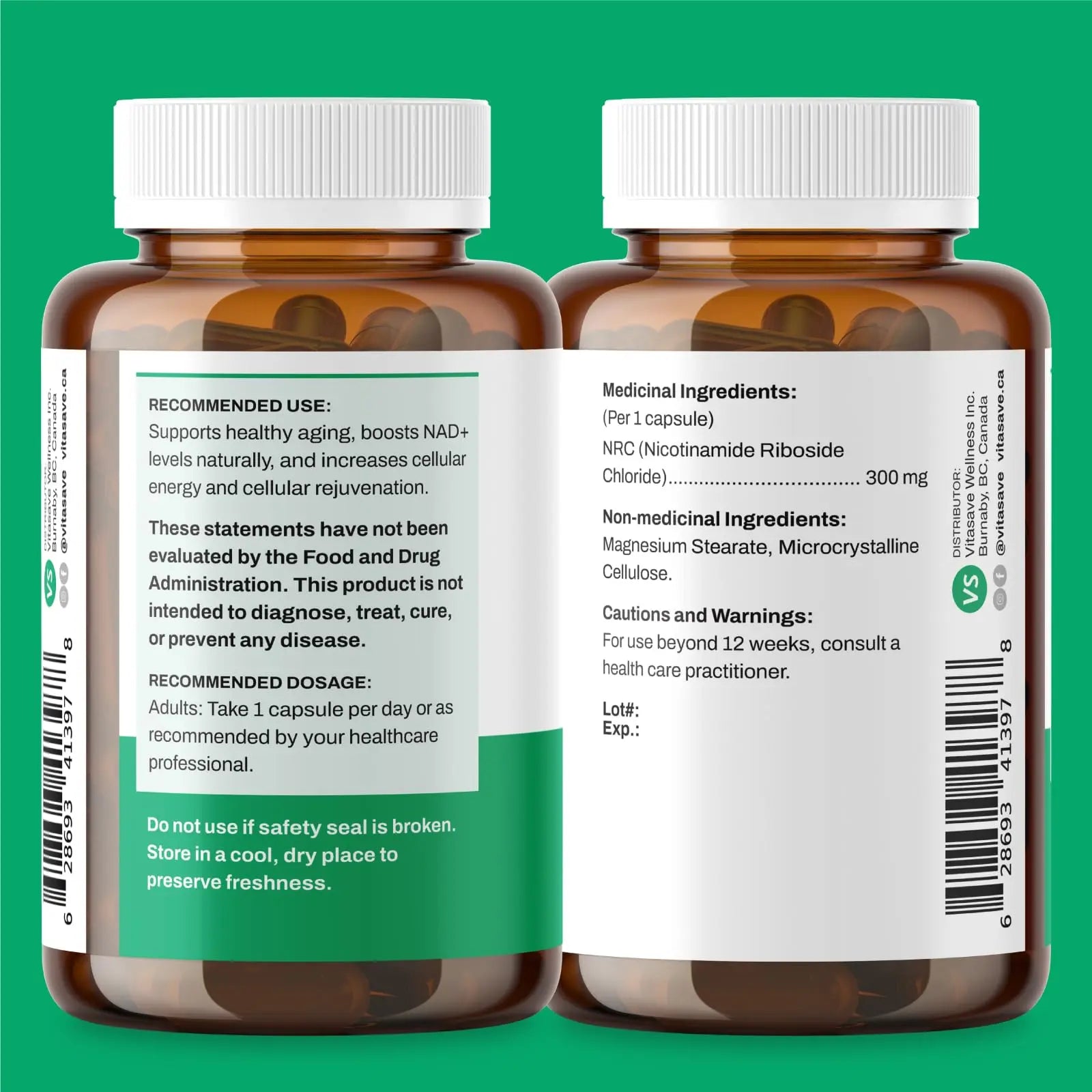 Vitasave NiaMax NAD+ Supplement – 300mg Niacinamide Riboside per Capsule – High-Potency NAD+ Precursor for Energy, Healthy Aging & Metabolic Function – Vegan, Non-GMO, Gluten-Free (30 Capsules) VitasaveBuy Supplements Australia