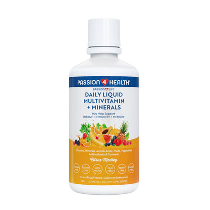 Passion 4 Life Mega Liquid Multivitamins, Trace Minerals, Amino Acids, Turmeric for Adults, Men, Women, Teens, Kids Passion 4 LifeBuy Supplements Australia