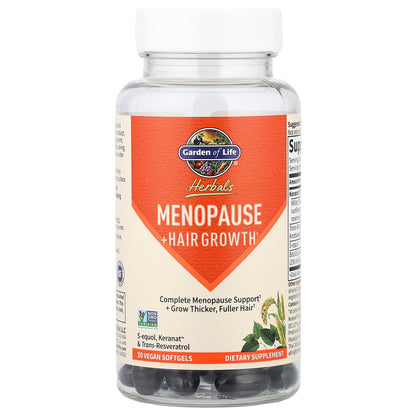 Garden of Life Herbals Menopause Supplement with S-equol & Trans-Resveratrol for Multi-Symptom Relief, Keranat for Thicker, Fuller Hair Growth – Non-GMO, Gluten-Free, Vegan, Berry Flavor, 30 Servings Garden of LifeBuy Supplements Australia