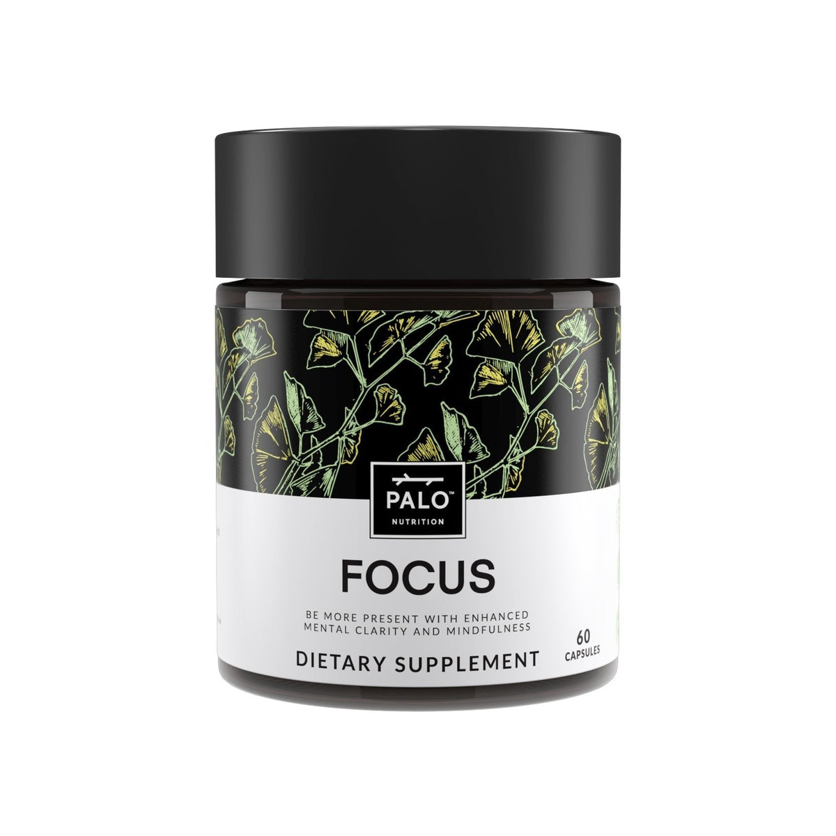 PALO Focus Brain Booster Natural Supplement Nootropic for Memory, Focus, Learning, Reall, Attention and Cognition - Ginkgo Biloba, Bacopa, Gotu Kola, Ashwagandha, Mucuna 60 Capsules PALOBuy Supplements Australia