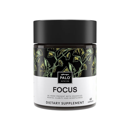 PALO Focus Brain Booster Natural Supplement Nootropic for Memory, Focus, Learning, Reall, Attention and Cognition - Ginkgo Biloba, Bacopa, Gotu Kola, Ashwagandha, Mucuna 60 Capsules PALOBuy Supplements Australia