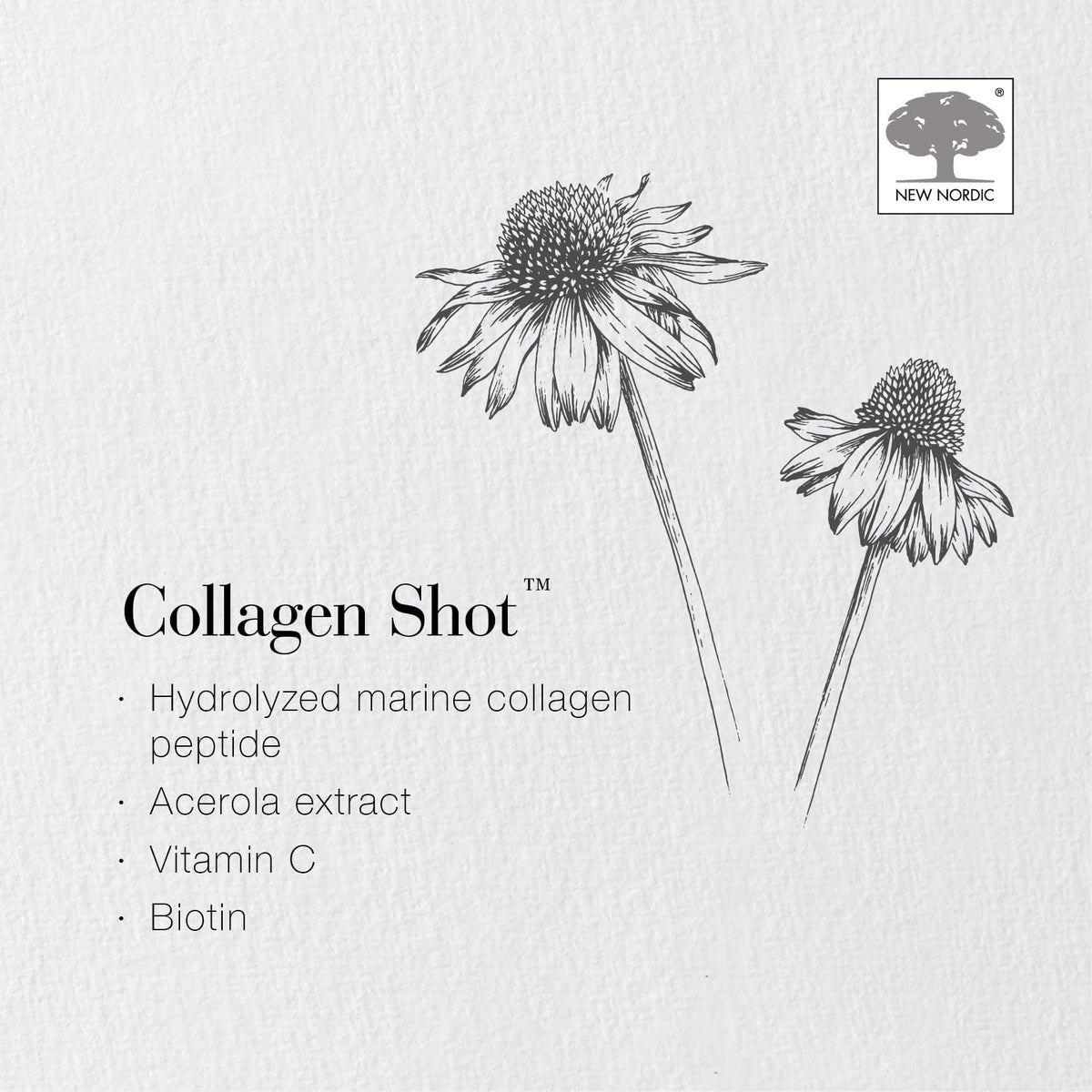 New Nordic Collagen Shot High-Absorbency Premium Liquid Daily Sachets - 15x Hydrolysed Shots - Freshwater Marine Collagen New Nordic LtdBuy Supplements Australia