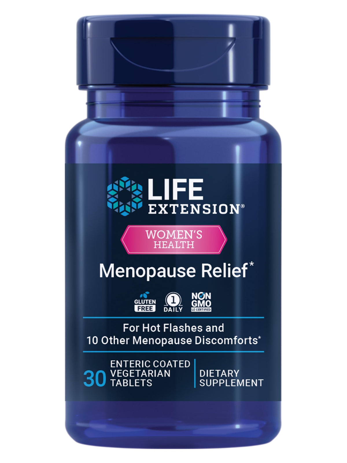 Life Extension Menopause Relief – Siberian Rhubarb, Menopause Supplement for Women, Ease hot Flashes, Mood Swings, Night Sweats Relief, Hormone-Free, Gluten-Free, Non-GMO, Vegetarian, 30 Tablets Life ExtensionBuy Supplements Australia