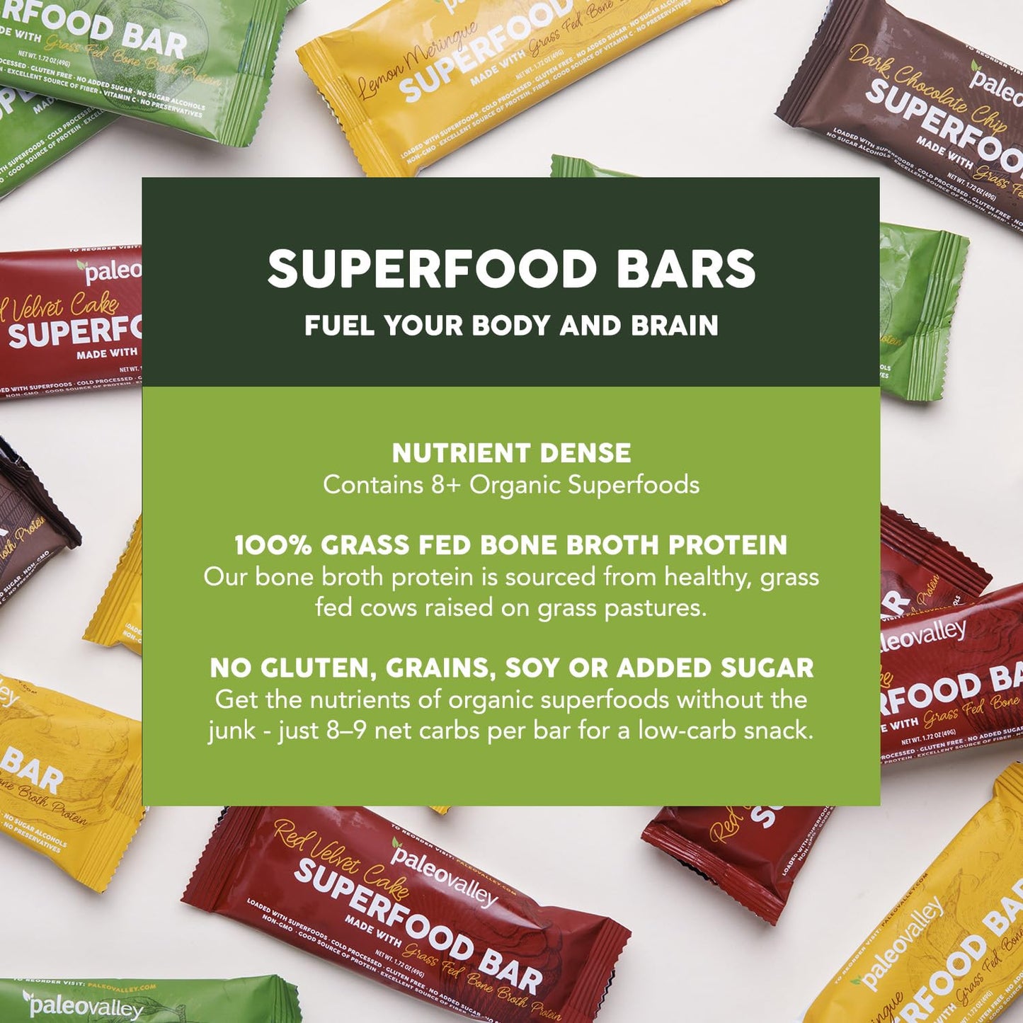 Paleovalley Superfood Bars – Apple Cinnamon– 10 Pack – 9g Protein per Bar – Gluten-Free, Grain-Free, Paleo, Non-GMO – On-the-Go Snack PaleovalleyBuy Supplements Australia