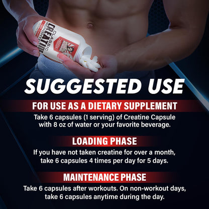 Old School Labs 5000mg Creatine Monohydrate Capsules With BioFit™ (Max Strength) Supports Muscle Growth & Recovery, Performance, Cognitive Health - Creatine Pills for Men & Women, Made in USA 180 Caps Old School LabsBuy Supplements Australia