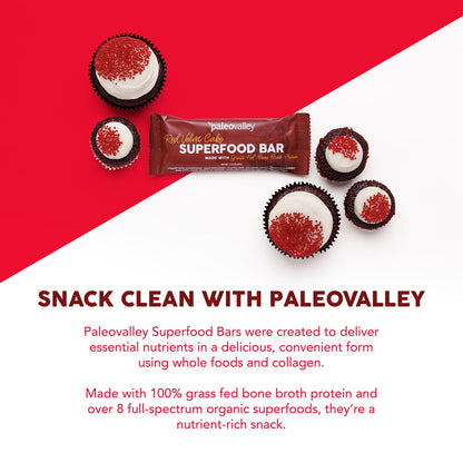 Paleovalley Superfood Bars – Red Velvet– 10 Pack – 9g Protein per Bar – Gluten-Free, Grain-Free, Paleo, Non-GMO – On-the-Go Snack PaleovalleyBuy Supplements Australia