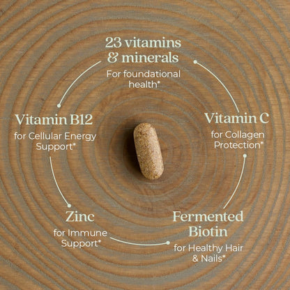New Chapter Women’s Multivitamin, Iron, B6, B12, Biotin for Hair Growth, D3, Vit C, Zinc for Immune & Stress Support, Gentle on an Empty Stomach, One Daily, Non-GMO, Gluten-Free, 18+, 72 Tablets New ChapterBuy Supplements Australia