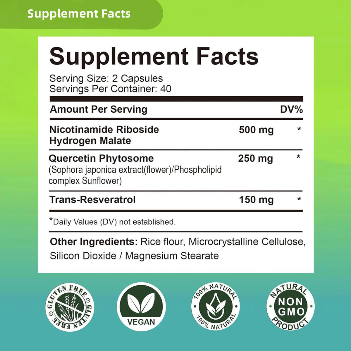 Renyqatt NAD+ Supplement - Liposomal Nicotinamide Riboside - Supplement for Anti-Aging, Energy, Focus - 80 Capsules（1B） RenyqattBuy Supplements Australia