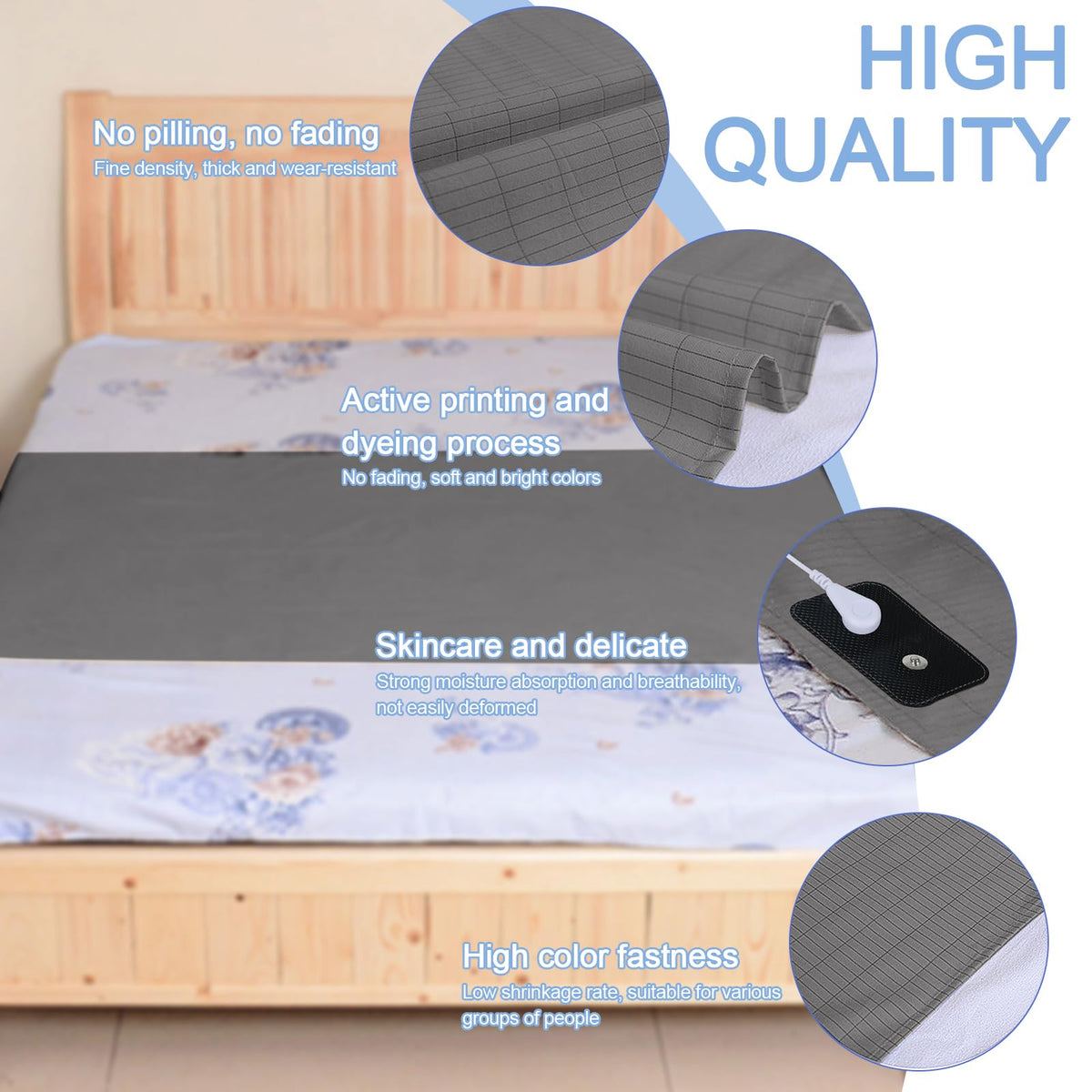 Grounding Mat for Bed, Grounding Sheets Blanket with Grounding Cord, Earthing Mat Grounding Pad ReaengBuy Supplements Australia