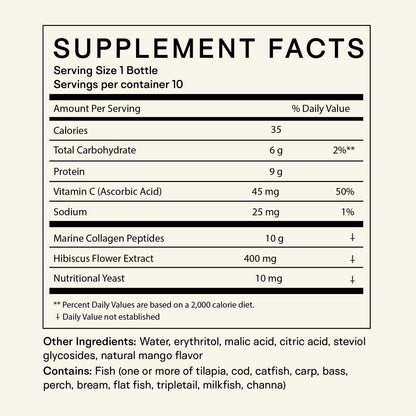 Happy Aging Marine Collagen Peptides Glow Shot 10,000mg - Liquid Collagen for Women with Liposomal Delivery - Promotes Skin Hydration, Elasticity & Radiance - Supports Hair & Nails, 10 Shots Happy AgingBuy Supplements Australia