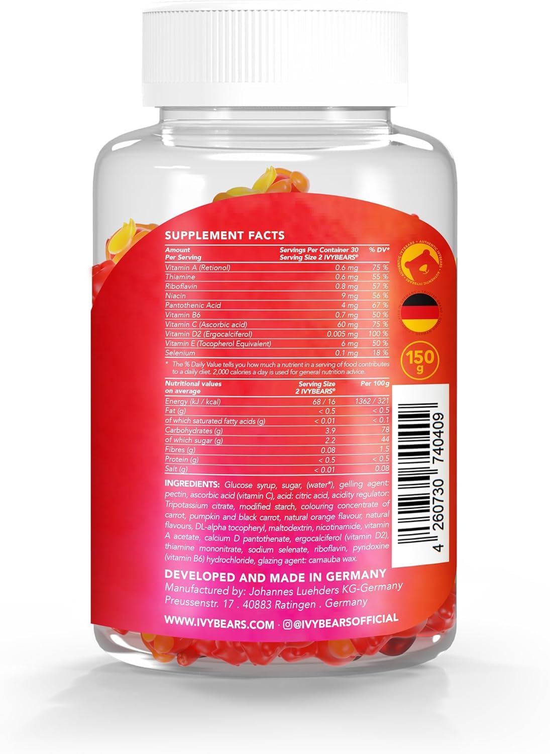 IvyBears® Superpower Kids - Multivitamin Gummies for Immune Support - Strengthen Children's Immune Systems with Vitamins C, D2, B6, A IvyBearsBuy Supplements Australia
