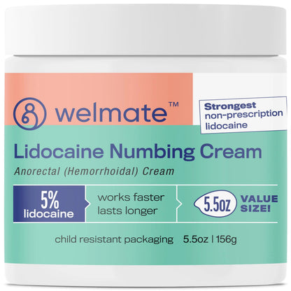 WELMATE 5% Lidocaine Hemorrhoid Relief Cream, Maximum Strength Anorectal Cream, 5.5 oz WELMATEBuy Supplements Australia