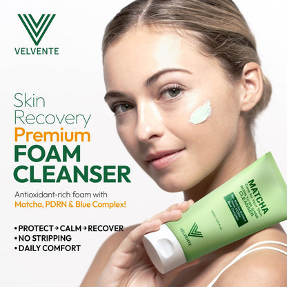 VELVENTE Matcha Gentle Deep Pore Cleansing Facial Cleanser, Low-pH Face Wash for Pore Refining, Rose PDRN Hydrating Daily Facial Wash Redness & Sensitive Skin Friendly, Korean Skincare(5.07 fl.oz.) VELVENTE buy supplements Au