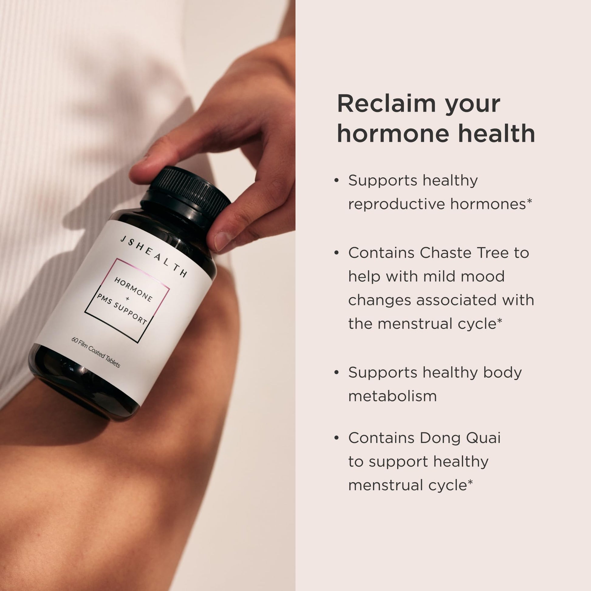 JSHealth Vitamins Hormone Balance for Women and PMS Support Supplement - Premenstrual Symptom Relief with Vitamins B3, B6 & Magnesium (60) JSHealthBuy Supplements Australia