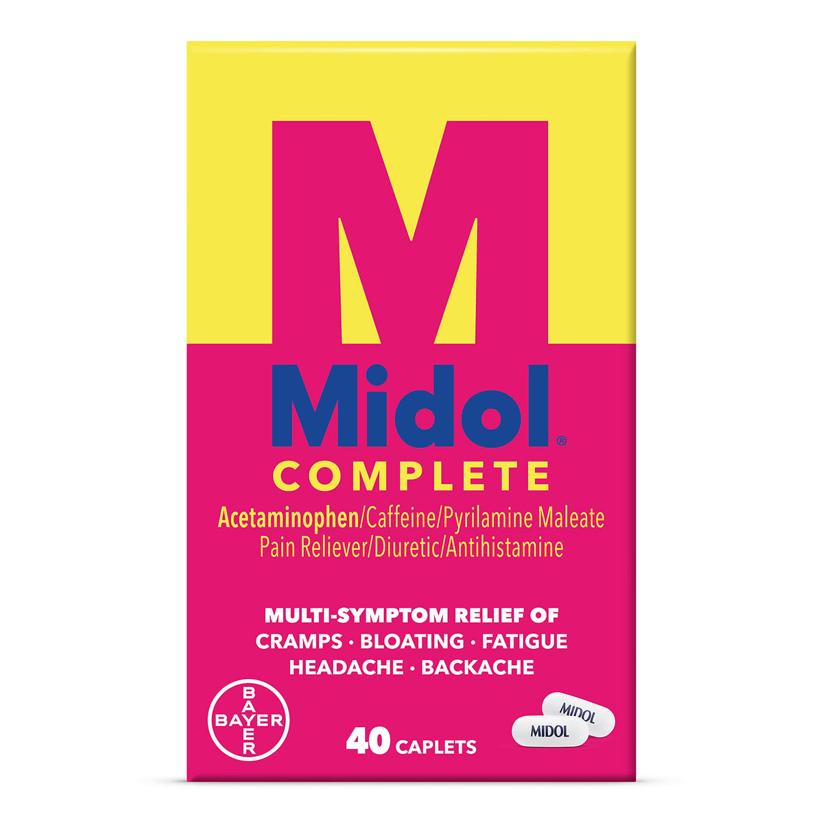 Midol Complete Menstrual Pain Relief Caplets, 40 Count - Provides Cramp, Headache, and Bloating Relief MidolBuy Supplements Australia