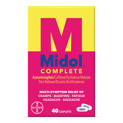 Midol Complete Menstrual Pain Relief Caplets, 40 Count - Provides Cramp, Headache, and Bloating Relief MidolBuy Supplements Australia