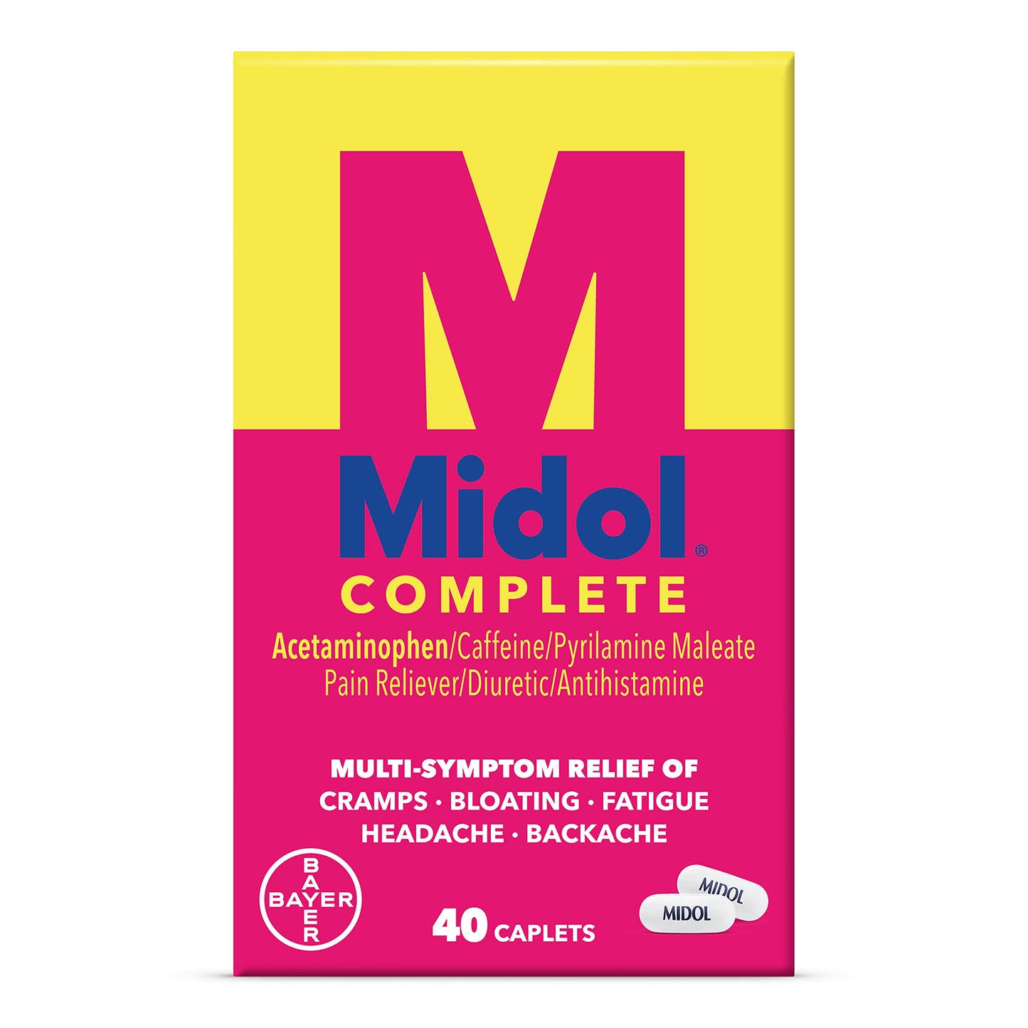 Midol Complete Menstrual Pain Relief Caplets, 40 Count - Provides Cramp, Headache, and Bloating Relief MidolBuy Supplements Australia