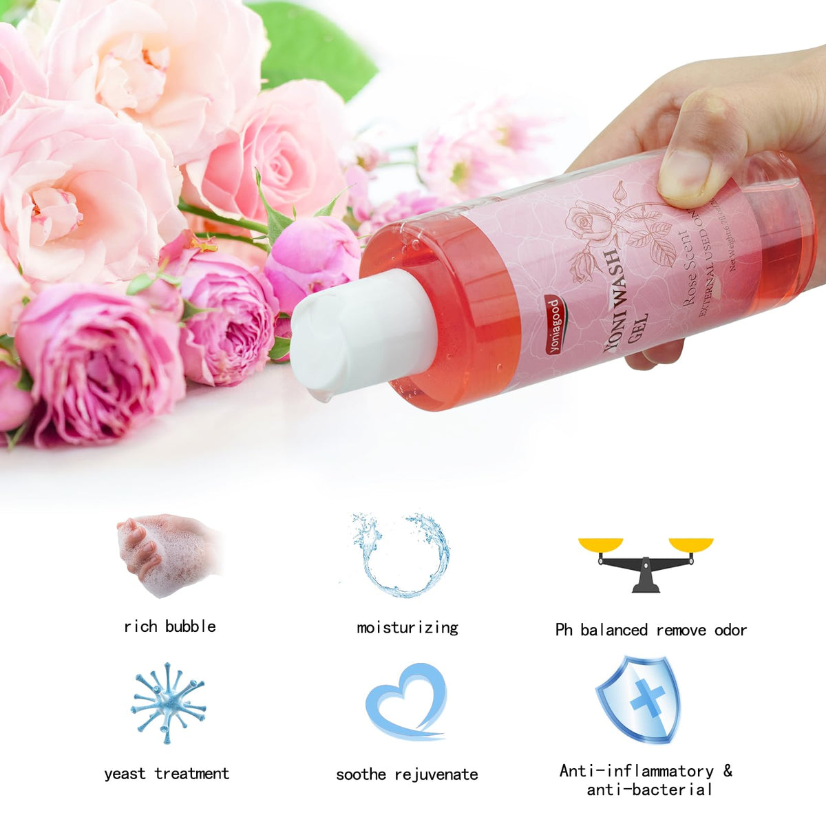4 pack Yoni Wash Yoni Essential Oil Soap for Women Set, 2 * 30ml Feminine Oil, 6.7 fl.oz Feminine Wash yoniagoodBuy Supplements Australia