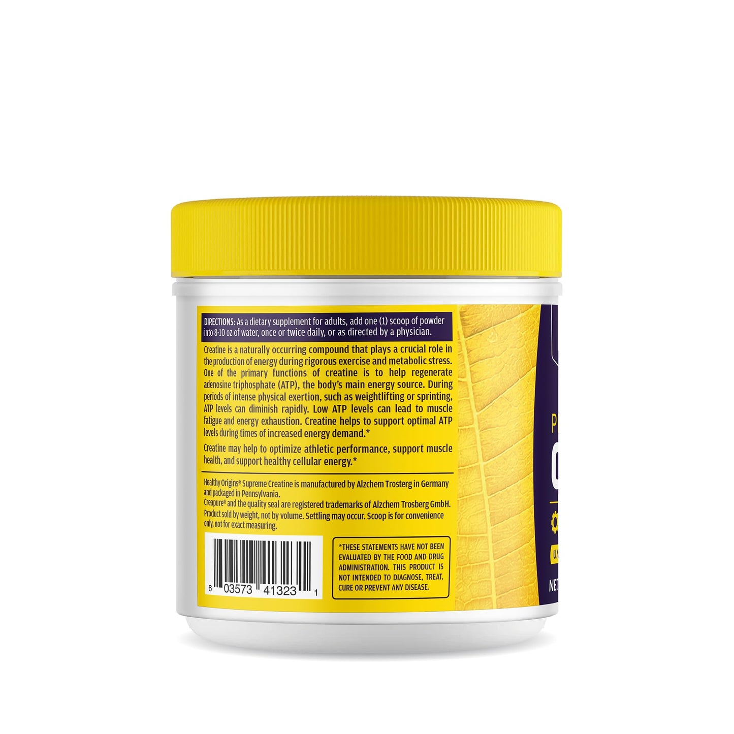 Healthy Origins® Performance Creatine with Creapure®, Unflavored Micronized Powder, Supports Muscle Function, Energy & Recovery, 21.2oz (600g), 120 Servings Healthy OriginsBuy Supplements Australia