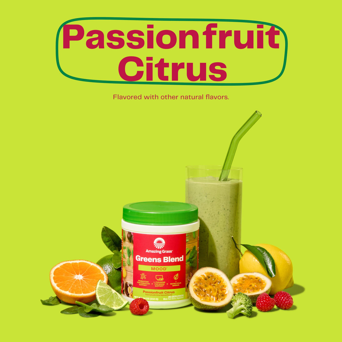 Amazing Grass Greens Blend Mood: Super Greens Powder Smoothie Mix for Mood, Relaxat Amazing GrassBuy Supplements Australia