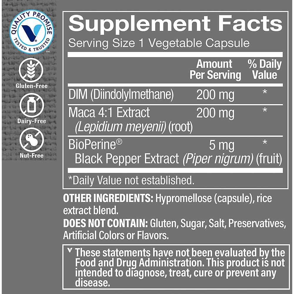 The Vitamin Shoppe DIM Men with BioPerine 200mg - Hormone Balance | Estrogen Metabolism Support | 60 Capsules | Enhanced Absorption The Vitamin ShoppeBuy Supplements Australia