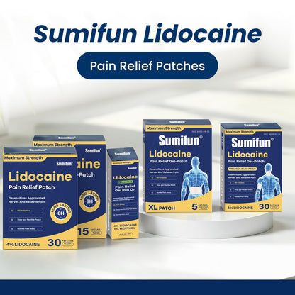 Sumifun XL Lidocaine Patches for Pain Relief, 4% Lidocaine Maximum Strength OTC, Extra Large 4.72"x7.87" for Full Back Pain Patches & Large Areas, 5 Count SumifunBuy Supplements Australia