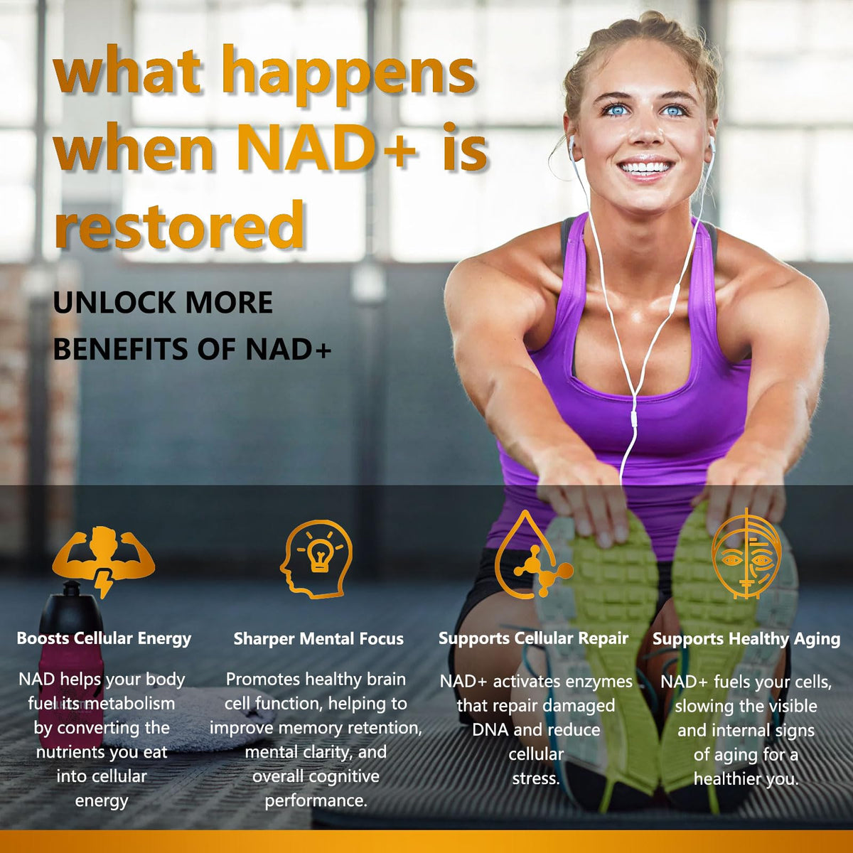 UNcena NAD Supplement 1500mg - Liposomal NAD+ Nicotinamide Riboside with Resveratrol, NAD Plus Boosting - Support Cellular Health, Stamina & Healthy Aging for Women & Men- 120 Capsules UNcenaBuy Supplements Australia