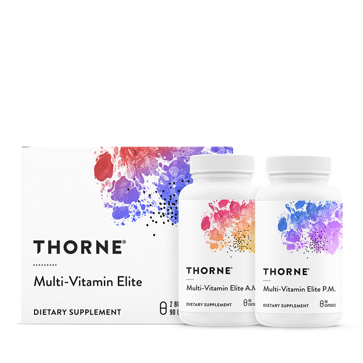 THORNE - Multi-Vitamin Elite - Daily Nutritional Supplement - Two Formulas Support Cellular Energy Production, Restful Sleep & More* - Third-Party Certified - Gluten, Dairy & Soy-Free - 180 Capsules THORNE buy supplements Au