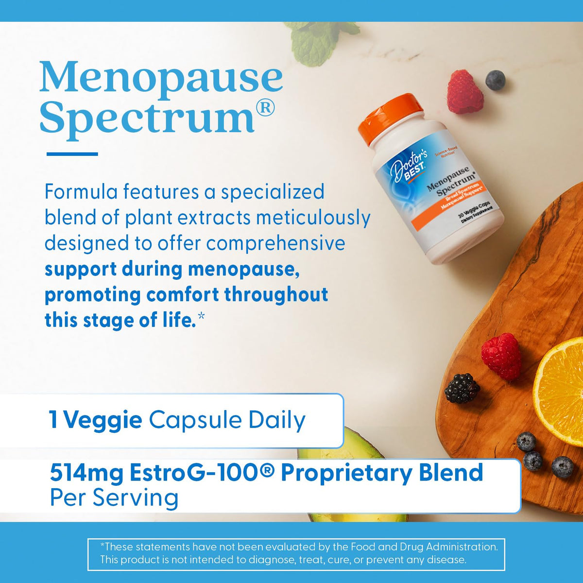 Doctors Best Menopause Spectrum, Broad Spectrum Menopausal Support, Non-GMO, Gluten Free, Soy Free, Vegan 30 Veggie Caps Doctor's BESTBuy Supplements Australia