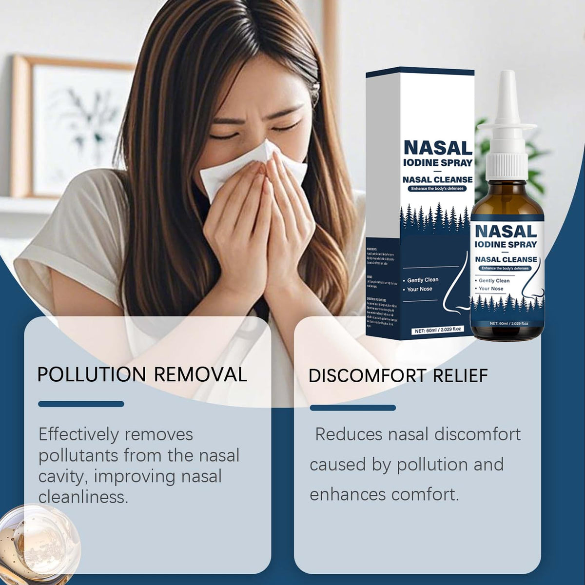 VIPUDA Nutramd Iodine Nasal Spray, Cleanses & Refreshes Your Nasal Passages, Iodine & Fulvic Acid Blend, 100% Natural Mineral Formula – 60 ml/2.029 fl.oz (1pc) VIPUDABuy Supplements Australia
