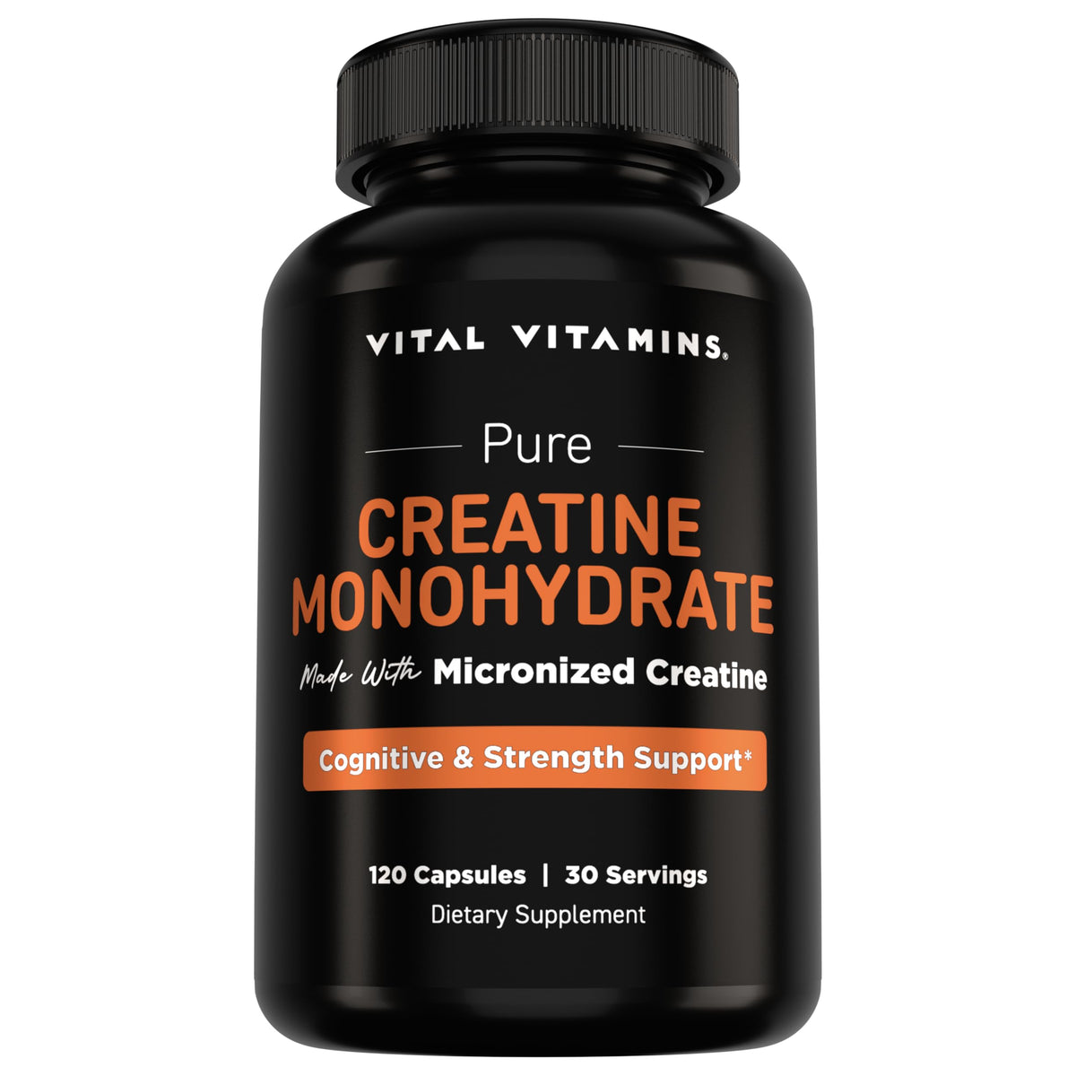 Vital Vitamins Creatine Monohydrate Pills for Women & Men - Micronized Creatine Capsules - Cognitive, Strength, Recovery Support - 3g (3000mg) per Serving - Vegan, Non-GMO, 120 Count Vital VitaminsBuy Supplements Australia