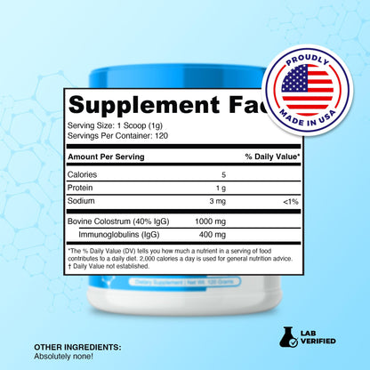 Prime Powders Colostrum Over 40% IgG, Grass Fed, Gut Health, Bloating Immunity Skin Prime PowdersBuy Supplements Australia