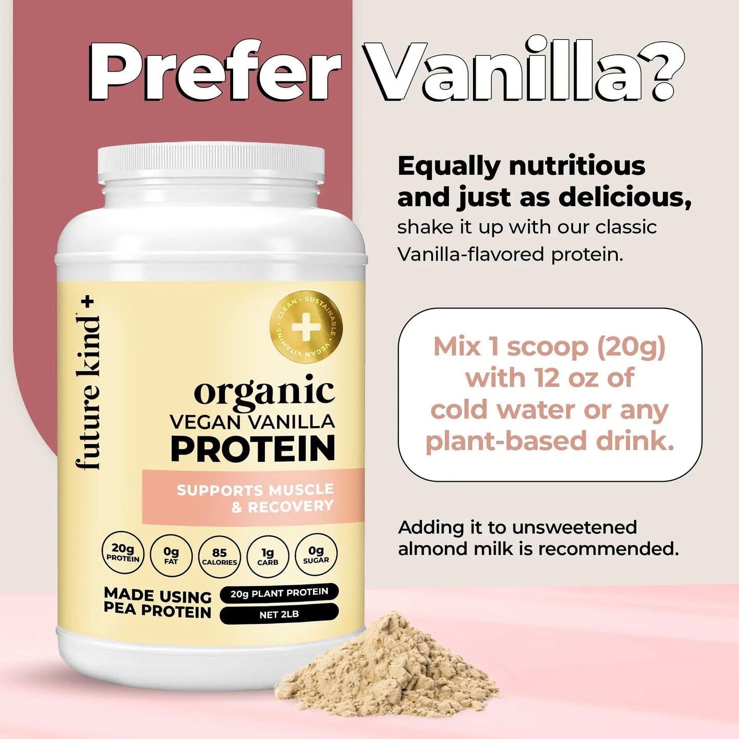 Future Kind Vegan Protein Powder, Chocolate, Pea Plant Protein for Lean Muscle with Iron & Fiber, Whey-Free, Sugar-Free, Soy-Free, Non-Dairy (34 Servings) Future Kind buy supplements Au