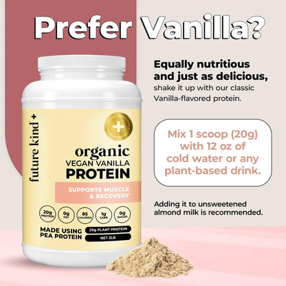 Future Kind Vegan Protein Powder, Chocolate, Pea Plant Protein for Lean Muscle with Iron & Fiber, Whey-Free, Sugar-Free, Soy-Free, Non-Dairy (34 Servings) Future Kind buy supplements Au
