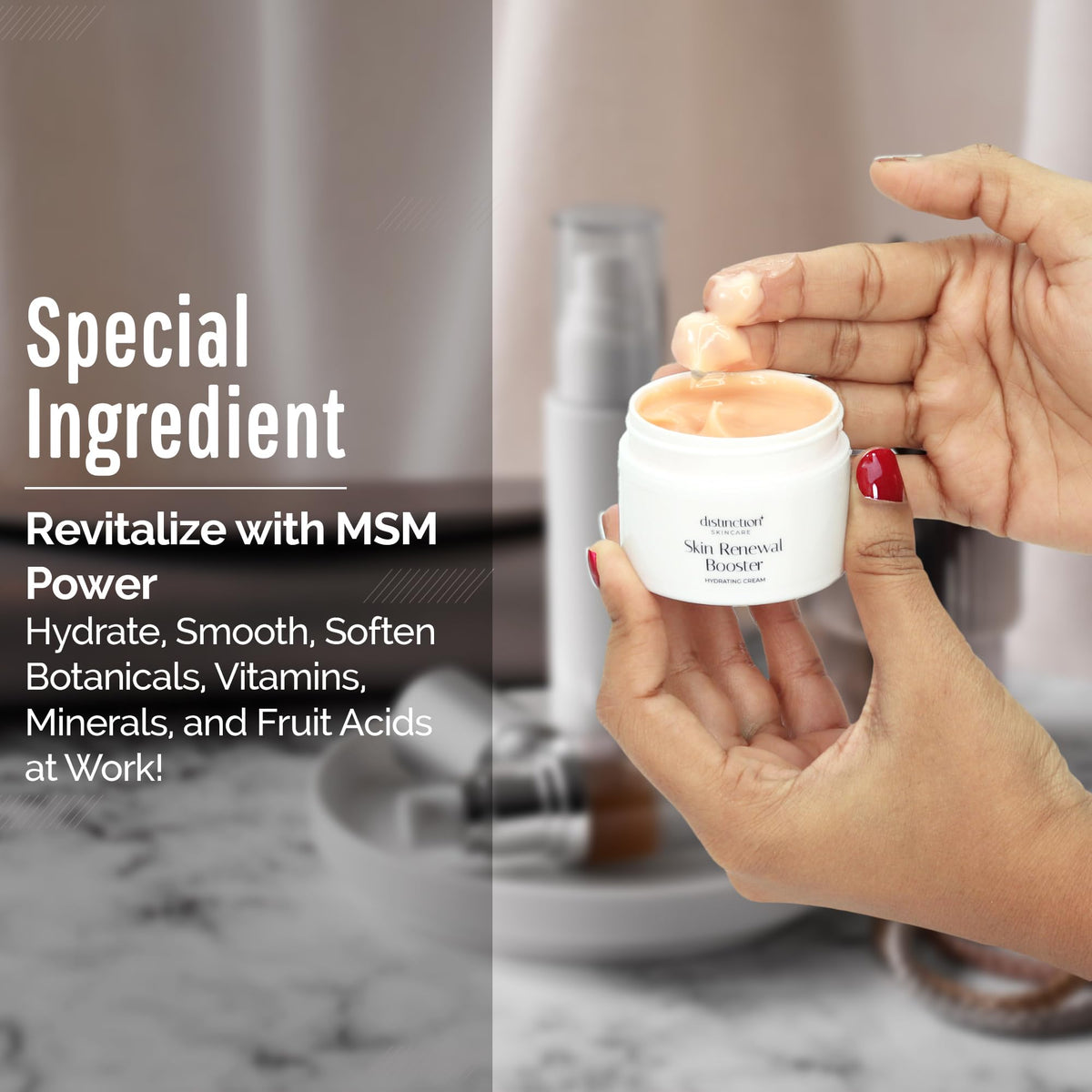 Distinction Skin Renewal Booster – Hydrating Face Moisturizer – Anti Aging Cream for Fine Lines & Wrinkles – Hydrates, Softens & Boosts Radiance – Daily Facial Cream for All Skin Types – 1 Oz Distinction buy supplements Au