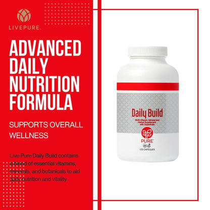 PURE Daily Build | 120 Capsules | Advanced Multivitamin Supplement | Enhanced with Essential Vitamins, Minerals PUREBuy Supplements Australia