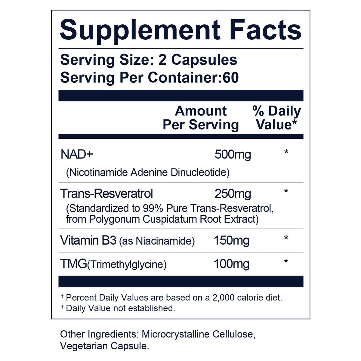 UltraViat NAD+ Supplement 1000mg, Premium NAD+ & Resveratrol Complex for Energy & Anti Aging - 120 Capsules UltraViatBuy Supplements Australia