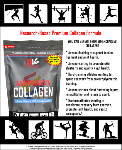 PhysiVantage Supercharged Collagen Peptides Powder - Hydrolyzed Collagen for Joint, Tendon, Ligament, & Skin Health Support - Peach Mango, Keto, Paleo, 16oz | Enhanced with Vitamin C, BCAAs, Grass-Fed PhysiVantageBuy Supplements Australia