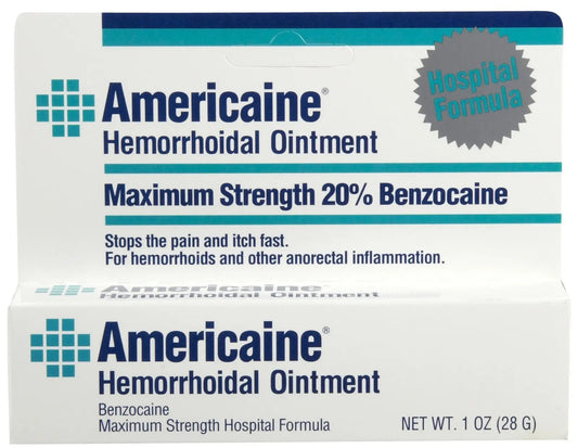 Americaine Hemorrhoidal Ointment Maximum Strength 20% Benzocaine 1 oz AmericaineBuy Supplements Australia