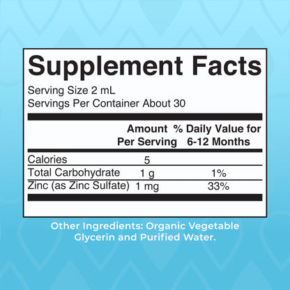 MaryRuth Organics Organic Infant Ionic Zinc Liquid Drops | Zinc Sulfate for Immune Support | Organic Glycerin | Antioxidant | Vegan | Formulated for Babies Ages 6-12 Months | 1 Month Supply | 2 Fl Oz MARYRUTH'SBuy Supplements Australia